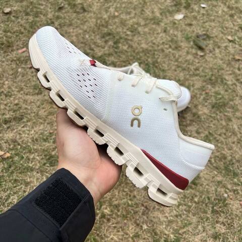 On Cloud X 4 Ivory Cream Burgundy Gold US 8 EU 41 UK 7 5 JP 26 Running Shoe Running Sneakers Men s BS-86987