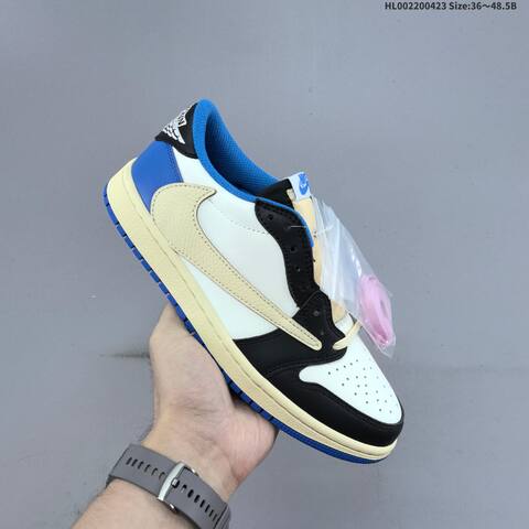 Nike Air Jordan 1 Low OG SP White Black Blue Cream 36 48 5 Casual - Unisex BS-66080