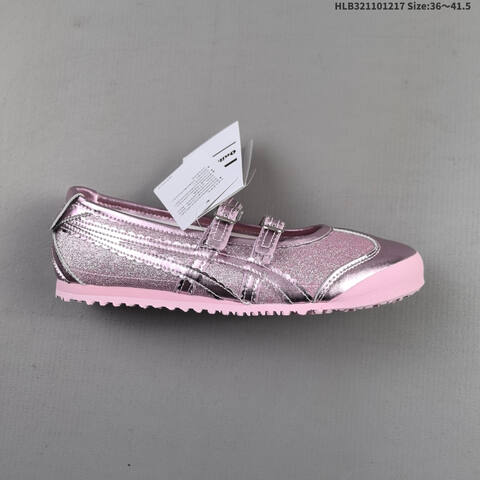 Onitsuka Tiger MEXICO TGRS Mary Jane Metallic Pink Silver EU 36 To 41 5 Sneaker Casual Sneakers - Unisex (BS-69143)