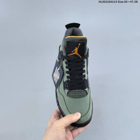 Jordan Air Jordan 4 Retro Undefeated Olive Green Black Orange EU 36-47 5 Basketball - Unisex (BS-66983)