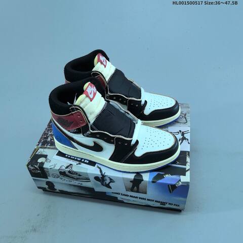 Jordan Union LA x Fragment Design x Air Jordan 1 Retro High OG TOP3 Black White Red Blue EU 36-47 5 Basketball - Unisex (BS-65940)