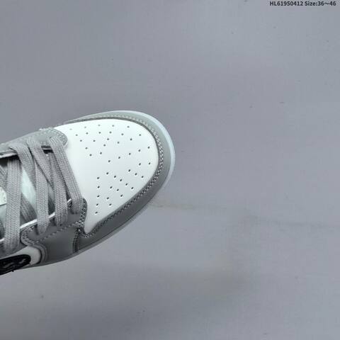 Jordan Air Jordan 1 Low White Grey Black Blue 36 46 Lifestyle - Unisex (BS-66223)