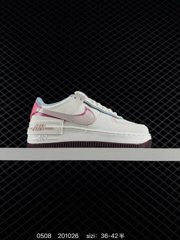 Nike Air Force 1 Low Shadow Off White Light Blue Pink Dark Red EU 36-42 Lifestyle - Unisex (BS-71621)