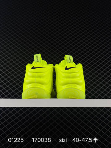 Nike Foamposite One Neon Yellow Volt With Black Checkered Accents 40-47 5 Basketball - Men's (BS-72965)