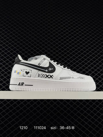 Nike Air Force 1 Low 07 HQ2037-102 White Black EU 36-45 5 Lifestyle - Unisex (BS-73786)
