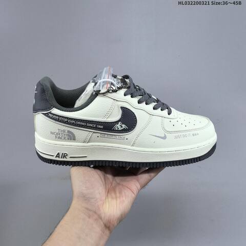 Nike Air Force 1 07 LV8 Off White Grey Dark Grey Orange EU 36-45 Sneaker - Unisex BS-61211
