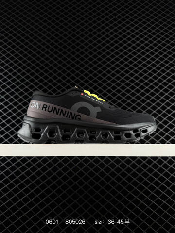 On Running Cloudmonster 2 Black Grey Neon Yellow EU 36-45 Running Shoe Running Sneakers - Unisex (BS-85219)