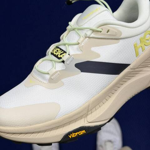 HOKA Transport 6 White Beige Black Yellow Trail Shoe Trail Running Sneakers (BS-86840)