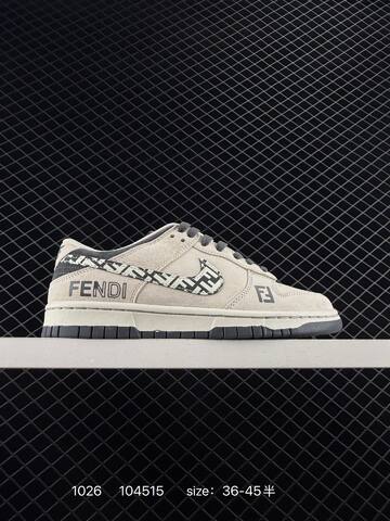 Nike SB Dunk Low Beige Black With Fendi Monogram Details EU 36-45 5 Skate - Unisex (BS-74561)