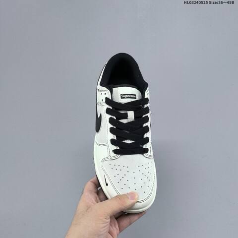 Nike Dunk SB Low Supreme Off White Black EU 36-45 Skate Shoe - Unisex (BS-60142)