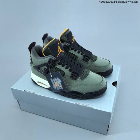 Jordan Air Jordan 4 Retro Undefeated Olive Green Black Orange EU 36-47 5 Basketball - Unisex (BS-66983)