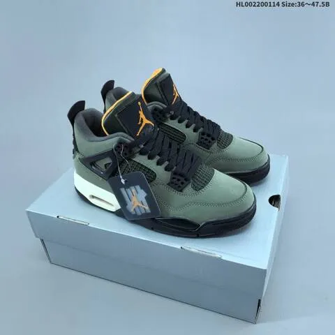 Jordan Air Jordan 4 Retro Undefeated Olive Green Black Orange EU 36-47 5 Basketball - Unisex BS-66983