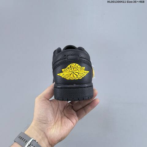 Jordan Air Jordan 1 Low SE Elephant Black Anthracite Yellow EU 36-46 Lifestyle - Unisex (BS-66245)