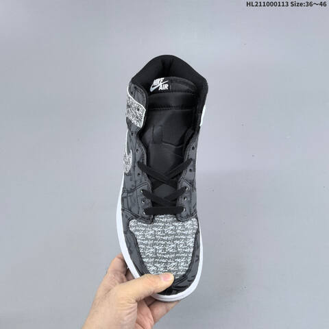 Nike Air Jordan 1 Retro High OG Black Grey White 36 46 Basketball - Unisex (BS-66996)