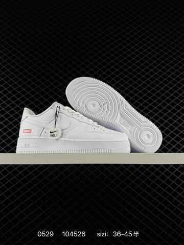 Nike Air Force 1 Low Supreme DN1555 200 Black Wheat Red White EU 36-45 Skate - Unisex (BS-71133)