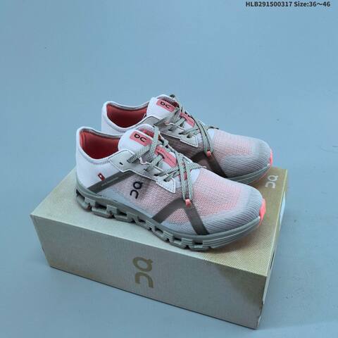 On Cloud X4 Light Pink Coral Gray EU 36-46 Running Shoe Running Sneakers - Unisex (BS-69672)