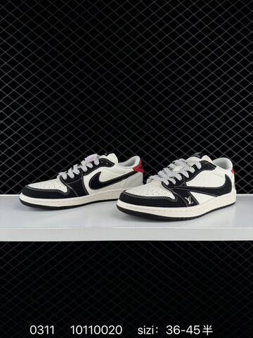 Nike Air Jordan 1 Low White Black Red EU 36-45 Basketball - Unisex (BS-72700)