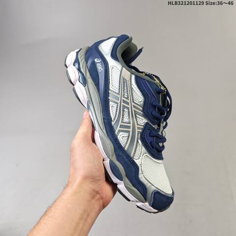 ASICS GEL-NYC White Navy Silver Grey EU 36-46 Running Shoe Running Sneakers - Unisex (BS-69210)