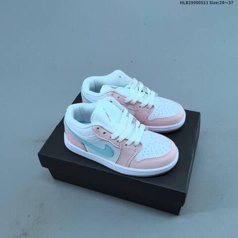 Jordan Air Jordan 1 Low White Pink Mint Blue EU 24-37 Casual - Women's (BS-65997)