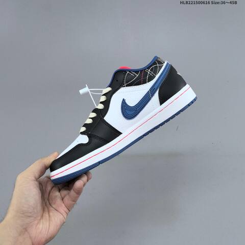 Jordan Air Jordan 1 Low White Black Lavender Blue EU 36-45 Basketball - Unisex (BS-65781)
