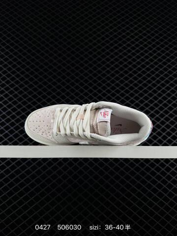 Nike Dunk Low Light Bone Pale Ivory Burgundy Crush With Velvet Swoosh And Pink Accents EU 36-40 With Half Sizes Skate - Unisex (BS-71838)