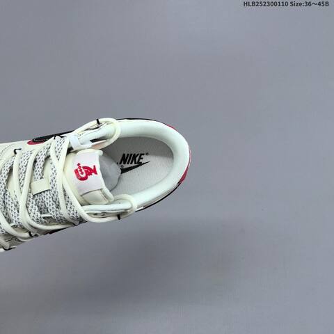 Nike Dunk Low Retro DIY Off White Black Red EU 36-45 Skate Shoe - Unisex BS-62075