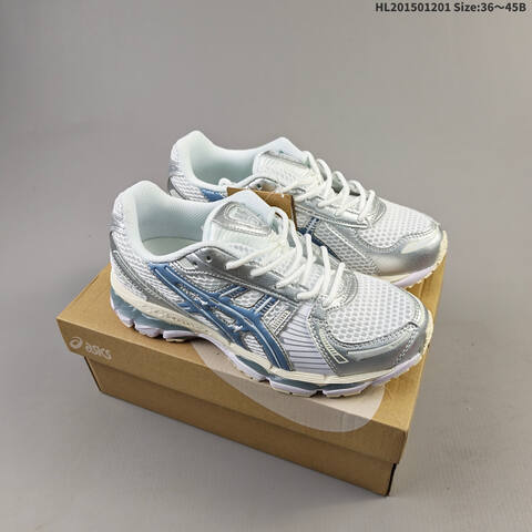 ASICS Gel Kayano 12 1 Kith White Silver Mint Green Yellow EU 36-45 Running Shoe Running Sneakers - Unisex (BS-69201)