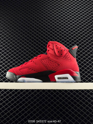 Jordan Air Jordan 6 Retro Toro Bravo Red Black White EU 40-47 Basketball Shoe - Men's (BS-81091)