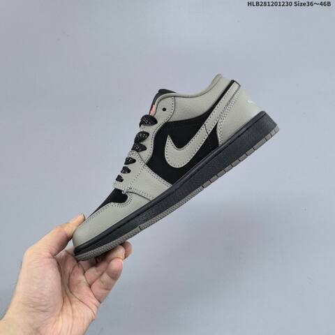 Jordan Air Jordan 1 Low Black Gray Coral EU 36-46 Basketball - Unisex (BS-67177)
