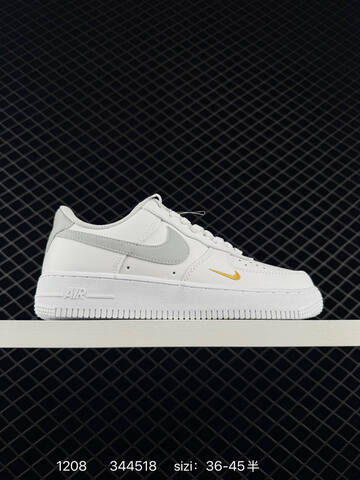 Nike Air Force 1 Low Multi-color Options White Light Grey With Gold Mini Swoosh Black White Navy White With Gum Sole Sail White With Black Mini Swoosh EU 36-45 5 Lifestyle - Unisex (BS-73801)