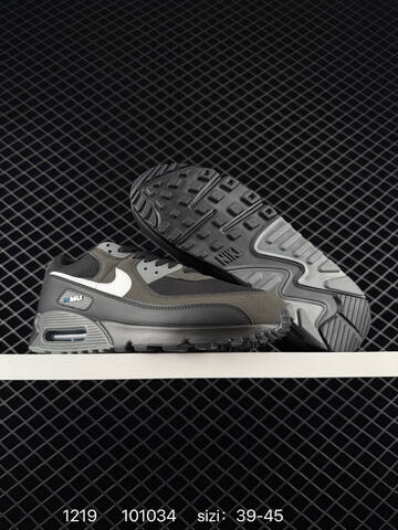 Nike Air Max 90 Grey Black White With Red Air Unit 39-45 Lifestyle - Unisex (BS-73607)
