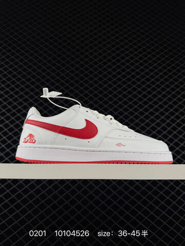 Nike Court Vision Low White Red 36-45 Casual - Unisex (BS-72861)