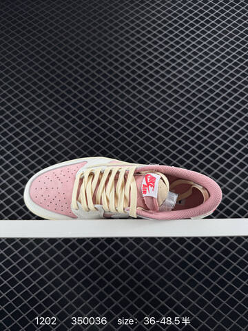 Jordan Air Jordan 1 Low OG SP Travis Scott Pink White Cream Red EU 36-48 5 Sneaker - Unisex (BS-80131)