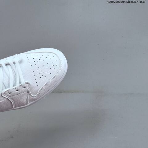 Jordan Air Jordan 1 Low White Metallic Silver 36 46B Casual - Women's (BS-66046)