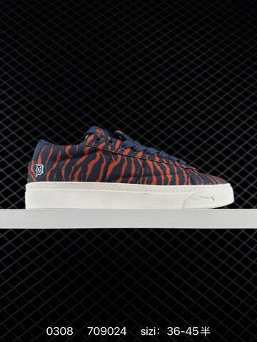 Nike Blazer Low Detroit Tigers Navy Orange Tiger Print EU 36-45 5 Casual - Unisex (BS-72734)