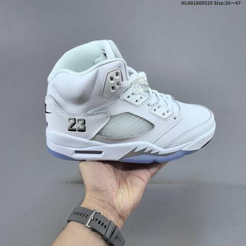Jordan Air Jordan 5 Retro Metallic White EU 36-47 Basketball - Unisex (BS-65920)
