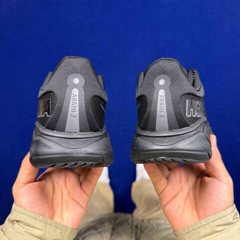 HOKA Arahi 7 Black Dark Grey Running Shoe Running Sneakers (BS-86828)