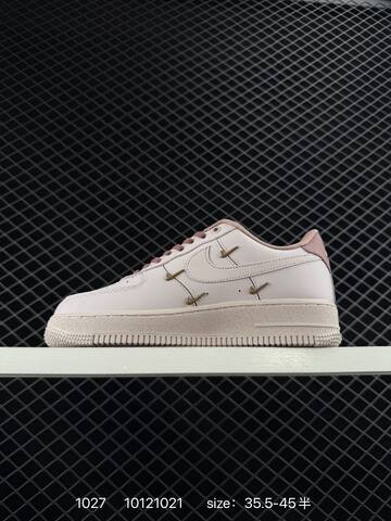 Nike Air Force 1 Low Off-white Pink With Gold Accents 35 5-45 5 Lifestyle - Unisex (BS-74534)