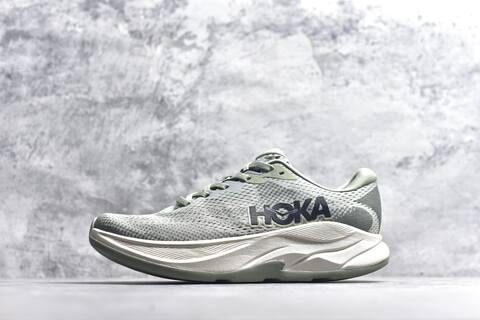 HOKA Rincon 4 Light Sage Off White Black Running Shoe Running Sneakers (BS-59403)