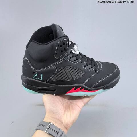 Jordan Air Jordan 5 Retro Black Teal Red 36 47 5 Basketball - Unisex (BS-65945)