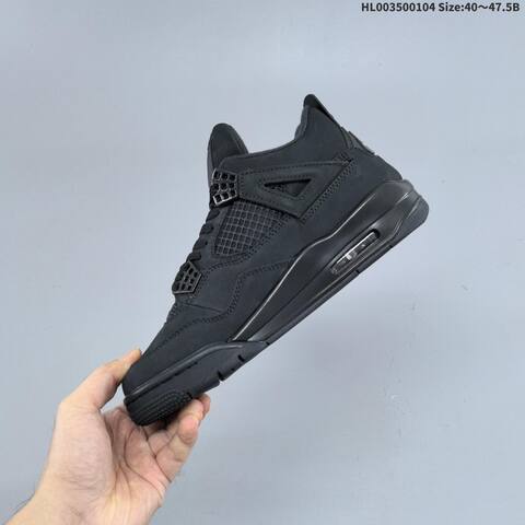 Jordan Air Jordan 4 Retro Black 40 47 5 Basketball - Men's (BS-67119)