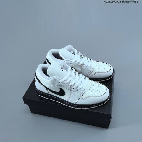 Jordan Air Jordan 1 Low White Black 36-46 Basketball - Unisex (BS-65877)