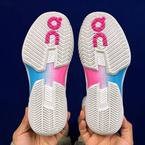 On The Roger Pro White Pink Blue Tennis Shoe Casual Sneakers (BS-86754)