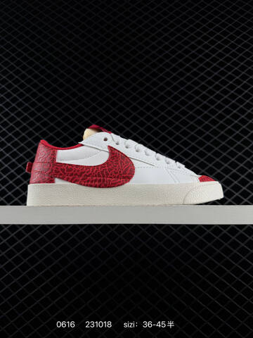 Nike Blazer Low 77 Jumbo White Black Sail Red EU 36-45 Skate Shoe - Unisex BS-70737