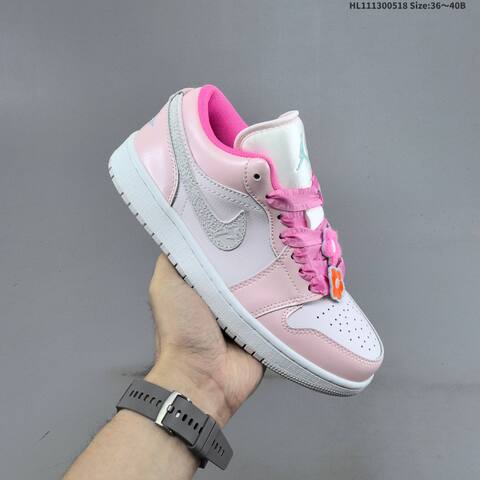 Jordan Air Jordan 1 Low OG Pink White EU 36-40 Casual - Unisex BS-65930