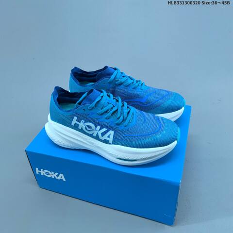 HOKA ONE ONE Mach X Coral Pink Cyan White Black EU 36-45 Running Shoe Running Sneakers - Unisex (BS-69378)