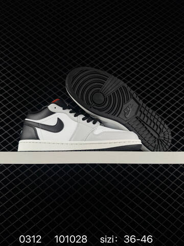 Jordan Air Jordan 1 Low White Black Red Sail EU 36-46 Sneaker - Unisex (BS-79675)