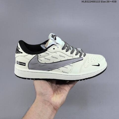 Nike Air Jordan 1 White Black Grey 36 45 Lifestyle - Unisex (BS-66969)