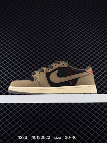 Jordan Air Jordan 1 Low OG SP Travis Scott Black Brown Cream Red EU 36-46 Sneaker - Unisex BS-79987
