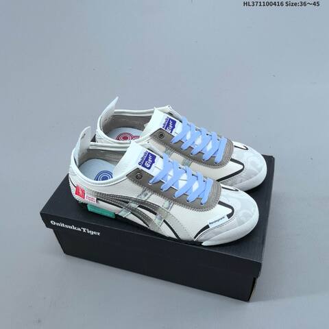 Onitsuka Tiger Mexico 66 Slip On Cream White Light Blue Silver EU 36-45 Sneaker Casual Sneakers - Unisex (BS-68903)